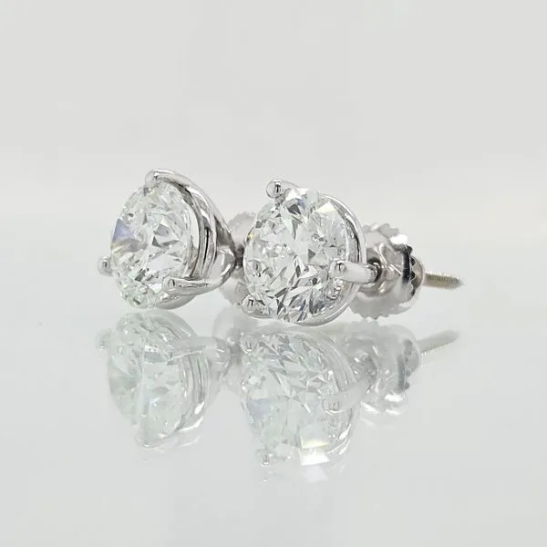 4.02 Carat Diamond Stud Earrings Image 3 Skaneateles Jewelry Skaneateles, NY