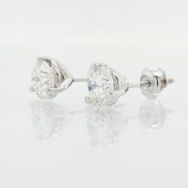 2.04 Carat Diamond Stud Earrings Image 3 Skaneateles Jewelry Skaneateles, NY