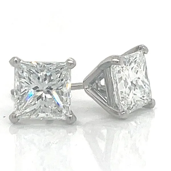 Our Signature Bright, natural Two Carat TW Princess Cut Earrings Skaneateles Jewelry Skaneateles, NY