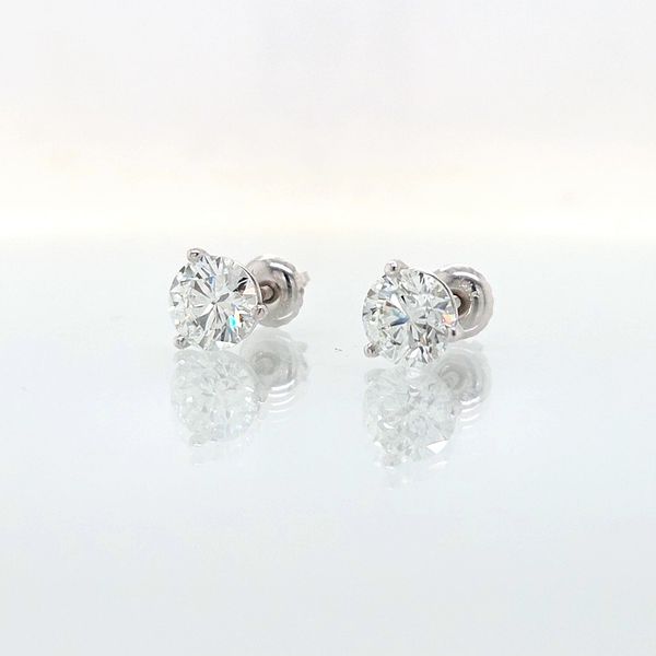 2.00 Carat Diamond Stud Earrings Image 3 Skaneateles Jewelry Skaneateles, NY