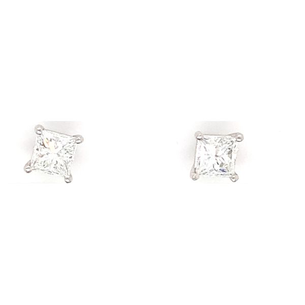 1.00ct Princess Diamond Stud Earrings Image 3 Skaneateles Jewelry Skaneateles, NY