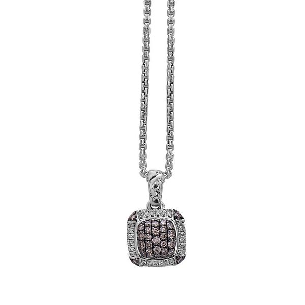 SS Ladies 0.51ct TW Charles Krypell Pave Brown & White Diamond Pendant w/Chain Skaneateles Jewelry Skaneateles, NY