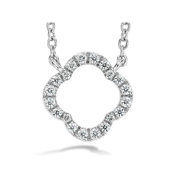 18K WG Ladies 0.10ct TW Hearts On Fire Diamond Signature Petal Pendant w/Chain Skaneateles Jewelry Skaneateles, NY