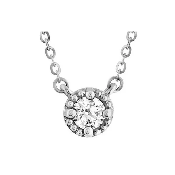 White Gold Hearts On Fire Liliana Milgrain 1/4ct TW Diamond Pendant Skaneateles Jewelry Skaneateles, NY