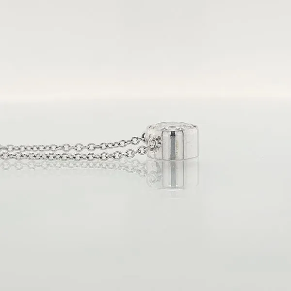 14K WG Ladies 1.00ct  Diamond Bezel Pendant w/Chain Image 2 Skaneateles Jewelry Skaneateles, NY