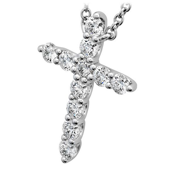 18K WG Ladies 1/2ct TW Hearts On Fire Signature Diamond Cross Pendant w/Chain Skaneateles Jewelry Skaneateles, NY