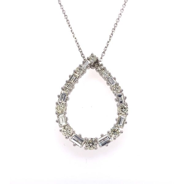 14K WG Ladies 2.52ct TW Diamond 'Drop of Love' Pendant Skaneateles Jewelry Skaneateles, NY