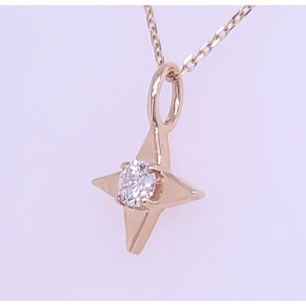 14K YG 0.15ct Shining Light Diamond Pendant w/Chain Image 3 Skaneateles Jewelry Skaneateles, NY