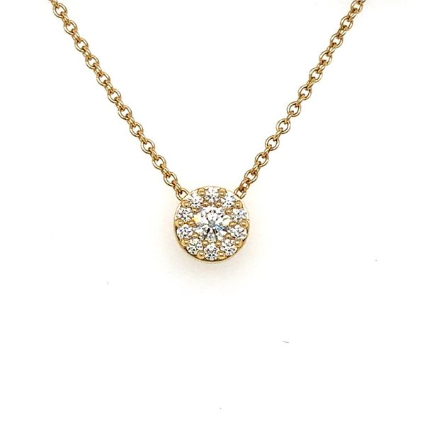 18K YG Ladies 1/4ct TW Hearts On Fire Fulfillment Diamond Pendant w/Chain Image 2 Skaneateles Jewelry Skaneateles, NY