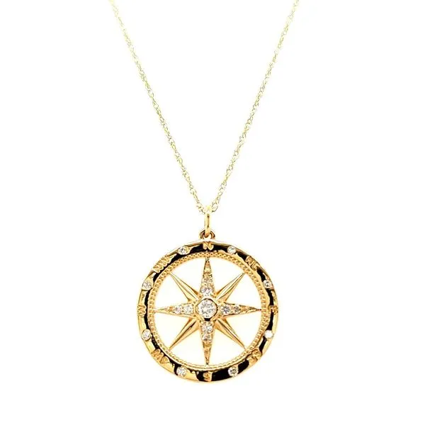 Diamond Compass Pendant Skaneateles Jewelry Skaneateles, NY