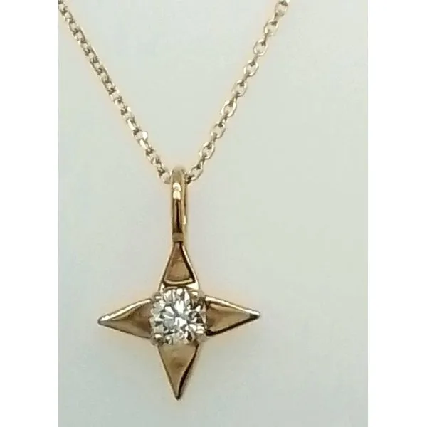 14K YG 0.15ct Shining Light Diamond Pendant w/Chain Image 2 Skaneateles Jewelry Skaneateles, NY