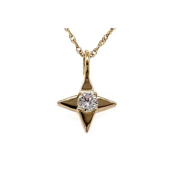 14K YG 0.15ct Shining Light Diamond Pendant w/Chain Skaneateles Jewelry Skaneateles, NY