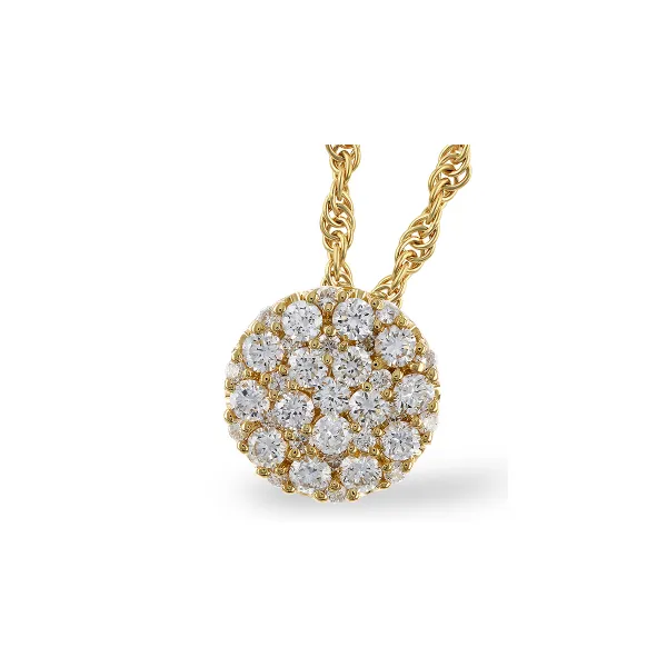 14K YG Our Signature Ladies 0.25ct TW Cluster Pendant with 18