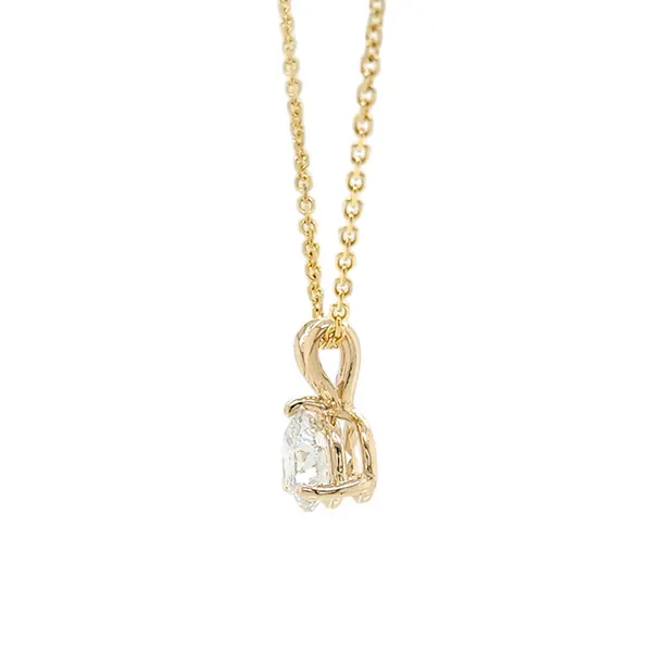 3/4ct Diamond Solitaire Pendant 14K YG Image 2 Skaneateles Jewelry Skaneateles, NY