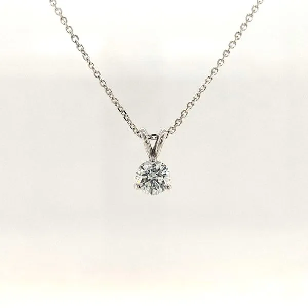 3/4ct Diamond Solitaire Pendant in 14K White Gold Skaneateles Jewelry Skaneateles, NY