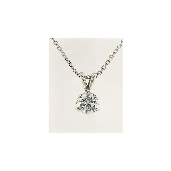 3/4ct Diamond Solitaire Pendant in 14K White Gold Skaneateles Jewelry Skaneateles, NY