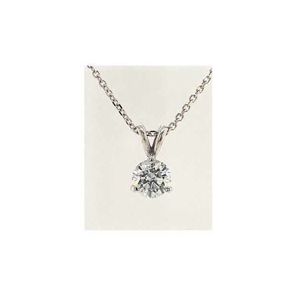 3/4ct Diamond Solitaire Pendant in 14K White Gold Skaneateles Jewelry Skaneateles, NY