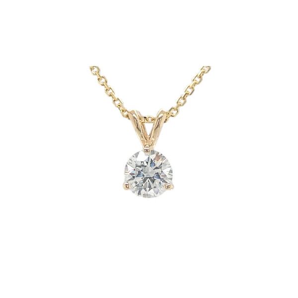 14 Karat Yello Gold 0.70ct Diamond Solitaire Pendant Skaneateles Jewelry Skaneateles, NY