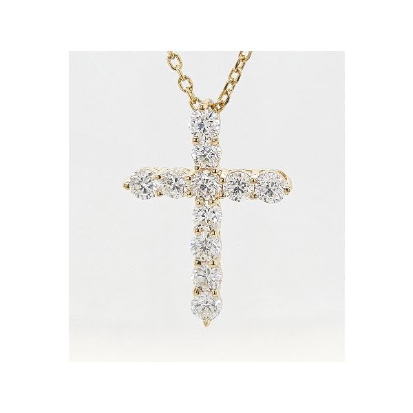 14K Yellow Gold 1.19ct Diamond Cross Necklace | Skaneateles Jewelry Skaneateles Jewelry Skaneateles, NY