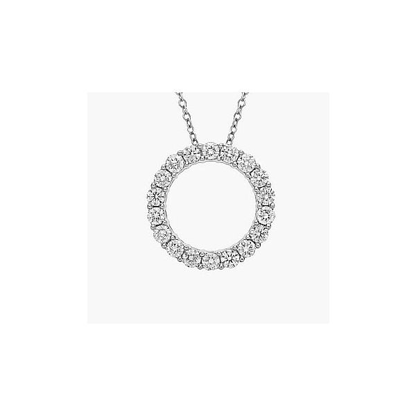 14K White Gold Skaneateles Signature 3/8ct TW Diamond Circle Necklace | Skaneateles Jewelry Skaneateles Jewelry Skaneateles, NY