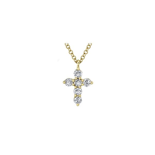 4K YG Ladies 0.25ct TW Diamond Cross Pendant w/Chain Skaneateles Jewelry Skaneateles, NY