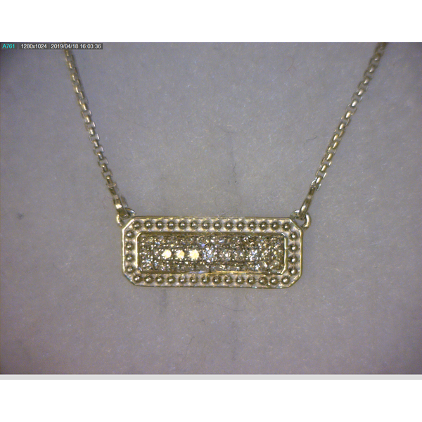 SS  Ladies 0.36ct TW Diamond 8 mm Rectangular 