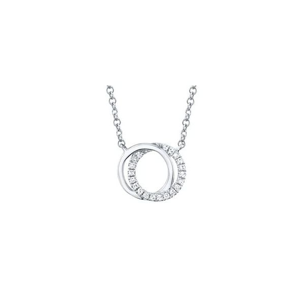 14K WG Ladies 0.07ct TW Diamond Love Knot Necklace w/Chain Skaneateles Jewelry Skaneateles, NY