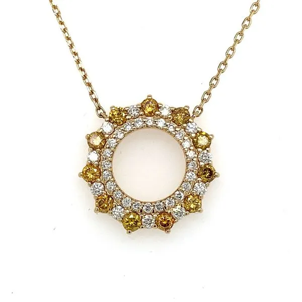 Fancy Yellow 'Sun Burst' Pendant Image 2 Skaneateles Jewelry Skaneateles, NY