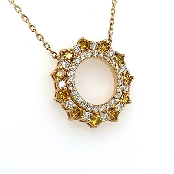 Fancy Yellow 'Sun Burst' Pendant Image 3 Skaneateles Jewelry Skaneateles, NY