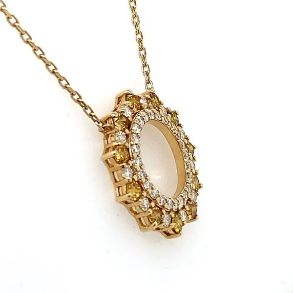 Fancy Yellow 'Sun Burst' Pendant Image 4 Skaneateles Jewelry Skaneateles, NY