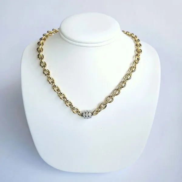 14K YG  0.66ct TW 'Next Generation' Diamond Oval Link Necklace Image 2 Skaneateles Jewelry Skaneateles, NY