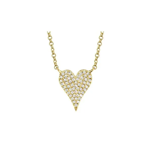 Diamond Pave Heart Necklace Skaneateles Jewelry Skaneateles, NY