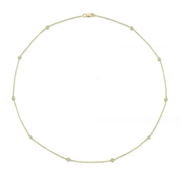 14K YG 0.30ct TW Diamonds By The Yard Necklace - 18