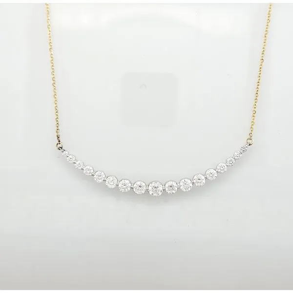 14K Two-Tone Ladies 1.84ct TW Diamond Smile Necklace Skaneateles Jewelry Skaneateles, NY