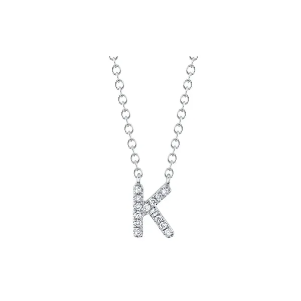 14KW Diamond Initial K Pendant Skaneateles Jewelry Skaneateles, NY