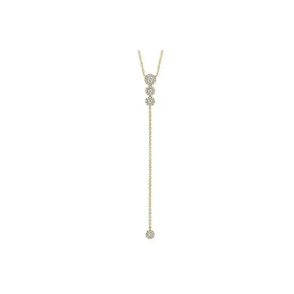 14K YG Ladies Our Signiture Fashionable 0.29ct TW Diamond Lariat Necklace Skaneateles Jewelry Skaneateles, NY