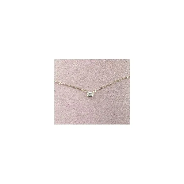 14K YG 'Kate' Collection 0.20ct TW Emerald Cut Diamond Necklace Image 2 Skaneateles Jewelry Skaneateles, NY
