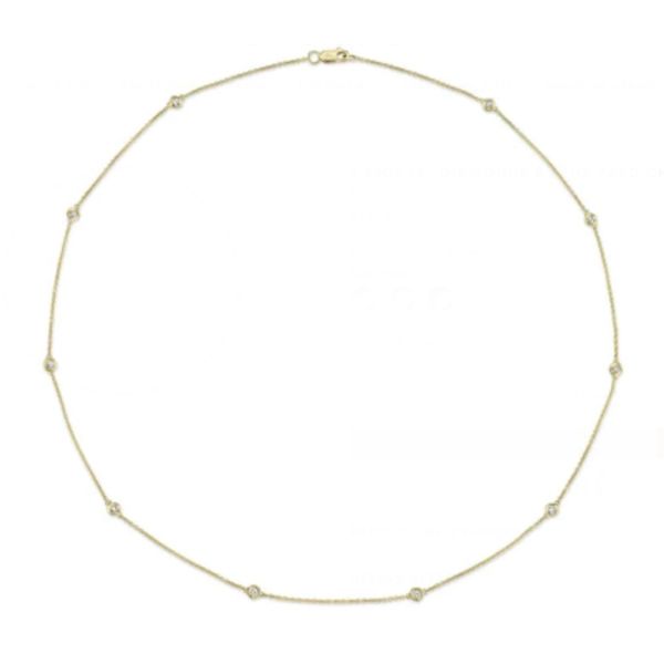 14K YG 0.30ct TW Diamonds By The Yard Necklace - 18