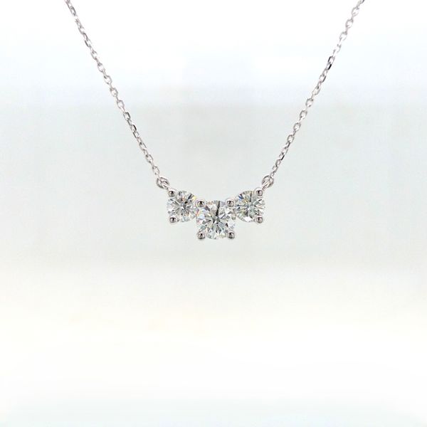 14K WG Custom 1.44ct TW Past-Present-Future Diamond Necklace Skaneateles Jewelry Skaneateles, NY