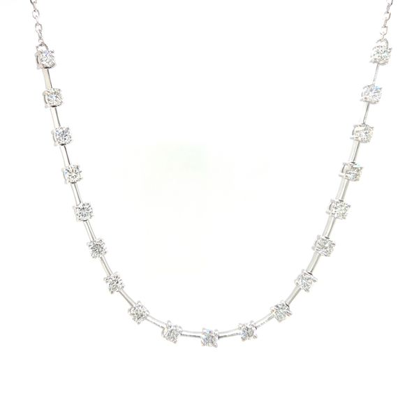 14K WG1.52 CTTW Line and Chain Necklace Image 2 Skaneateles Jewelry Skaneateles, NY