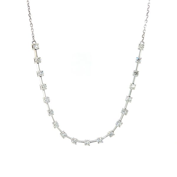 14K WG1.52 CTTW Line and Chain Necklace Skaneateles Jewelry Skaneateles, NY