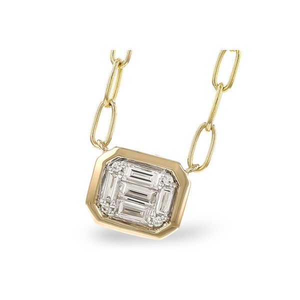 14K YG 0.32ct TW Diamond Bagguette Multi Diamond Fashion Necklace Skaneateles Jewelry Skaneateles, NY