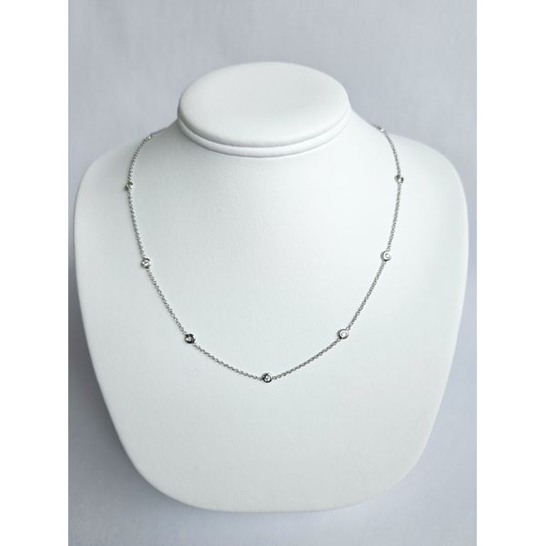 14K WG One Carat TW Skaneateles Signature Diamond Station Set Necklace - 18