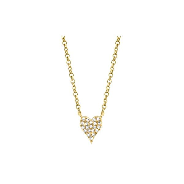 14K YG Skaneateles Signature 0.05ct TW Diamond Pave Heart Necklace Skaneateles Jewelry Skaneateles, NY