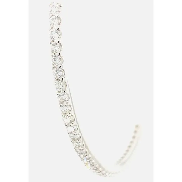 14K White Gold 1.35ct TW Hinged Diamond Bangle Bracelet Image 3 Skaneateles Jewelry Skaneateles, NY