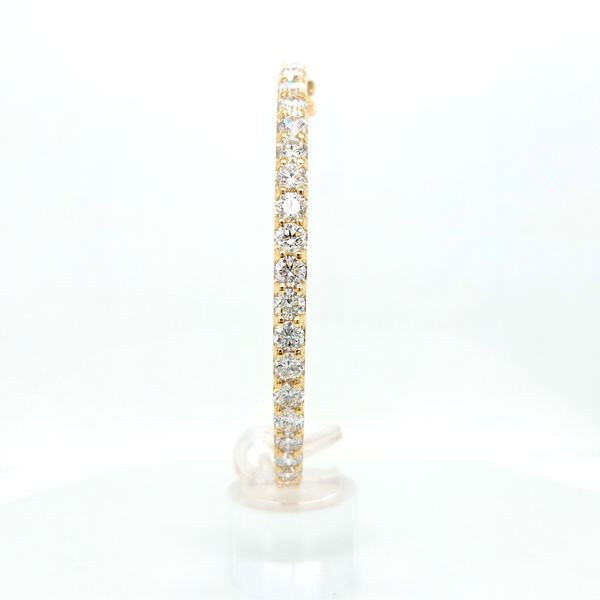 14K Yellow Gold 4.68ct TWHinged Diamond Bangle Bracelet Image 3 Skaneateles Jewelry Skaneateles, NY