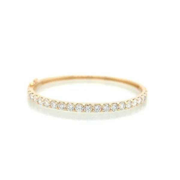 14K Gold 4 2/3ct TW Hinged Diamond Bangle Bracelet Skaneateles Jewelry Skaneateles, NY