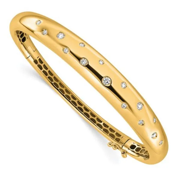 18K Yellow Gold 0.37ct TW Diamond Bangle Bracelet Skaneateles Jewelry Skaneateles, NY