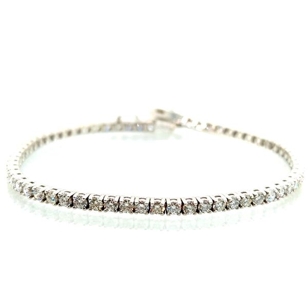 14K White Gold 3.93ct TW Diamond Line Bracelet Skaneateles Jewelry Skaneateles, NY