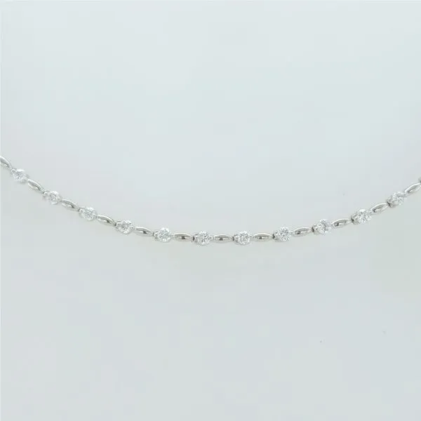14K White Gold Patterned Diamond Bracelet Image 2 Skaneateles Jewelry Skaneateles, NY
